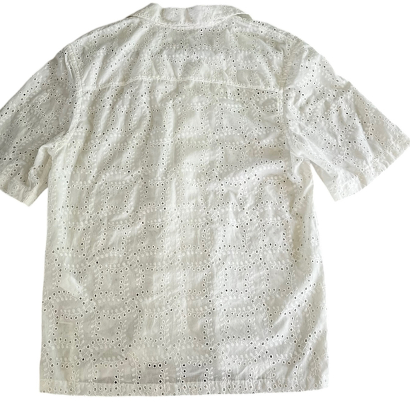 Zara White Eyelet Blouse - Picture 2 of 3